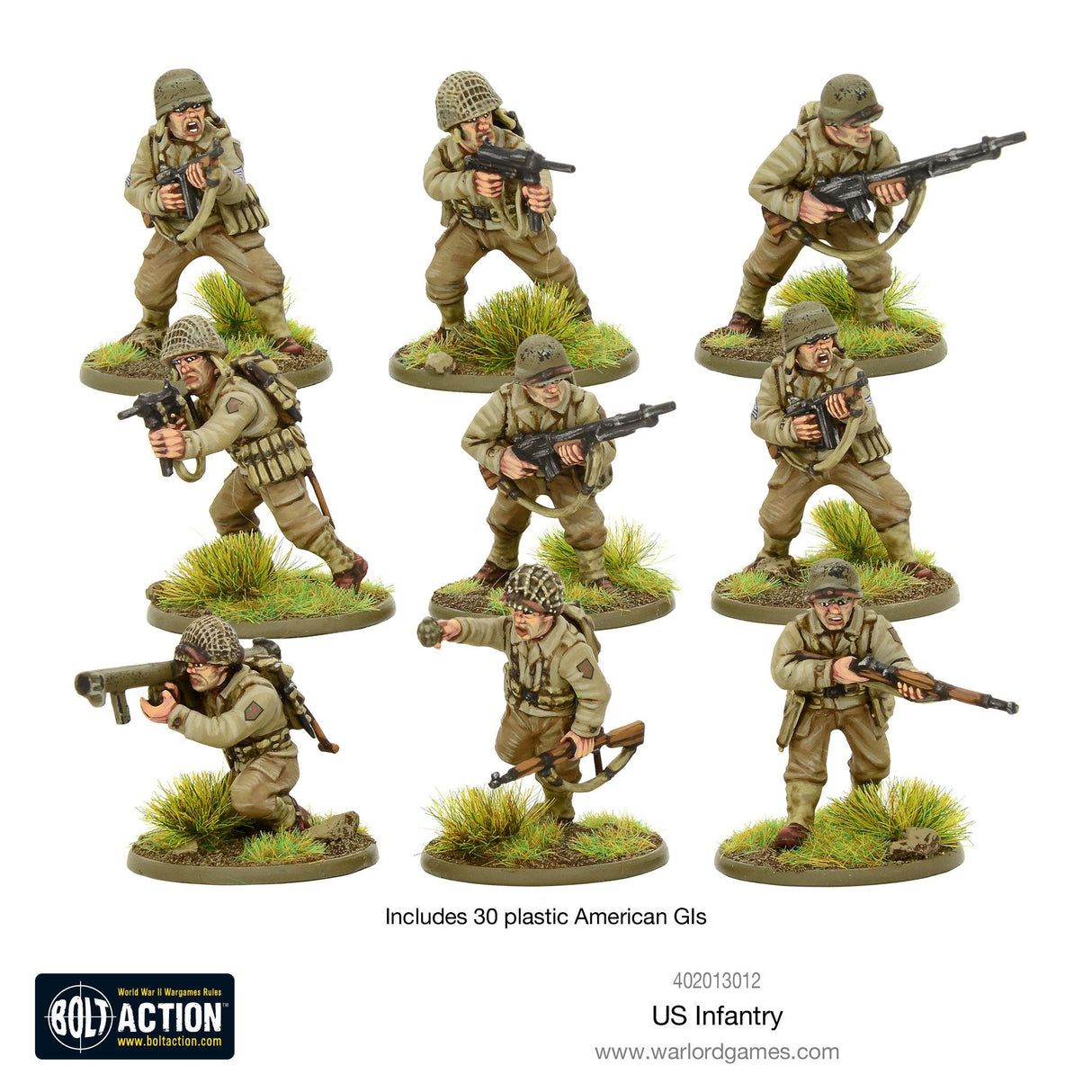 Warlord Games US Infantry Platoon - WWII American GIs Scale Model
