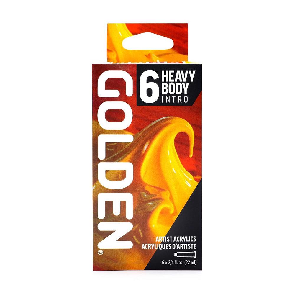 Golden Heavy Body Intro Acrylic Paint Set, 6x22 ml