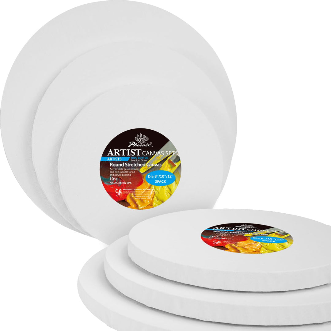 Phoenix Round Primed Canvas on a Frame