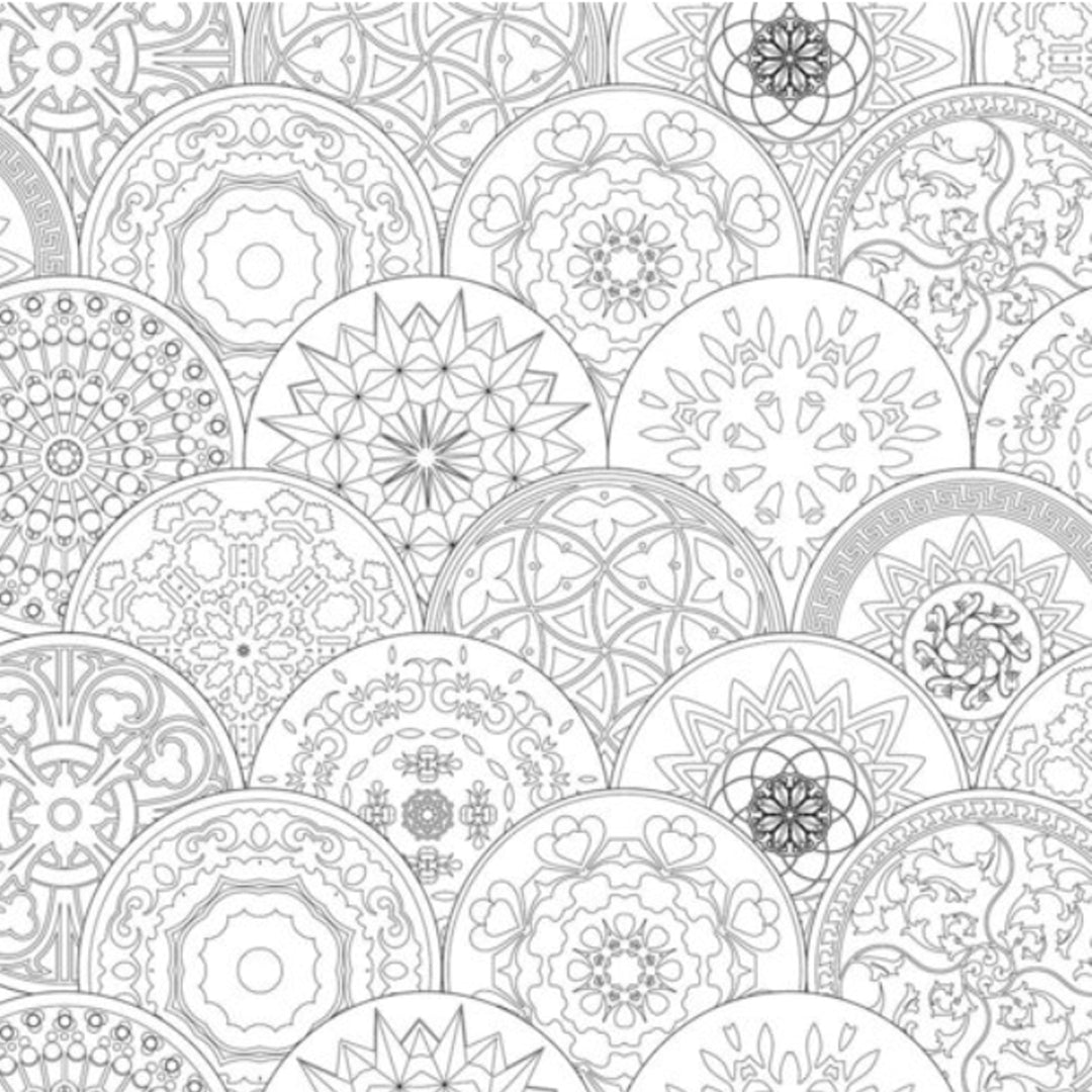 Phoenix Colouring Board Mandala, 25x25 cm