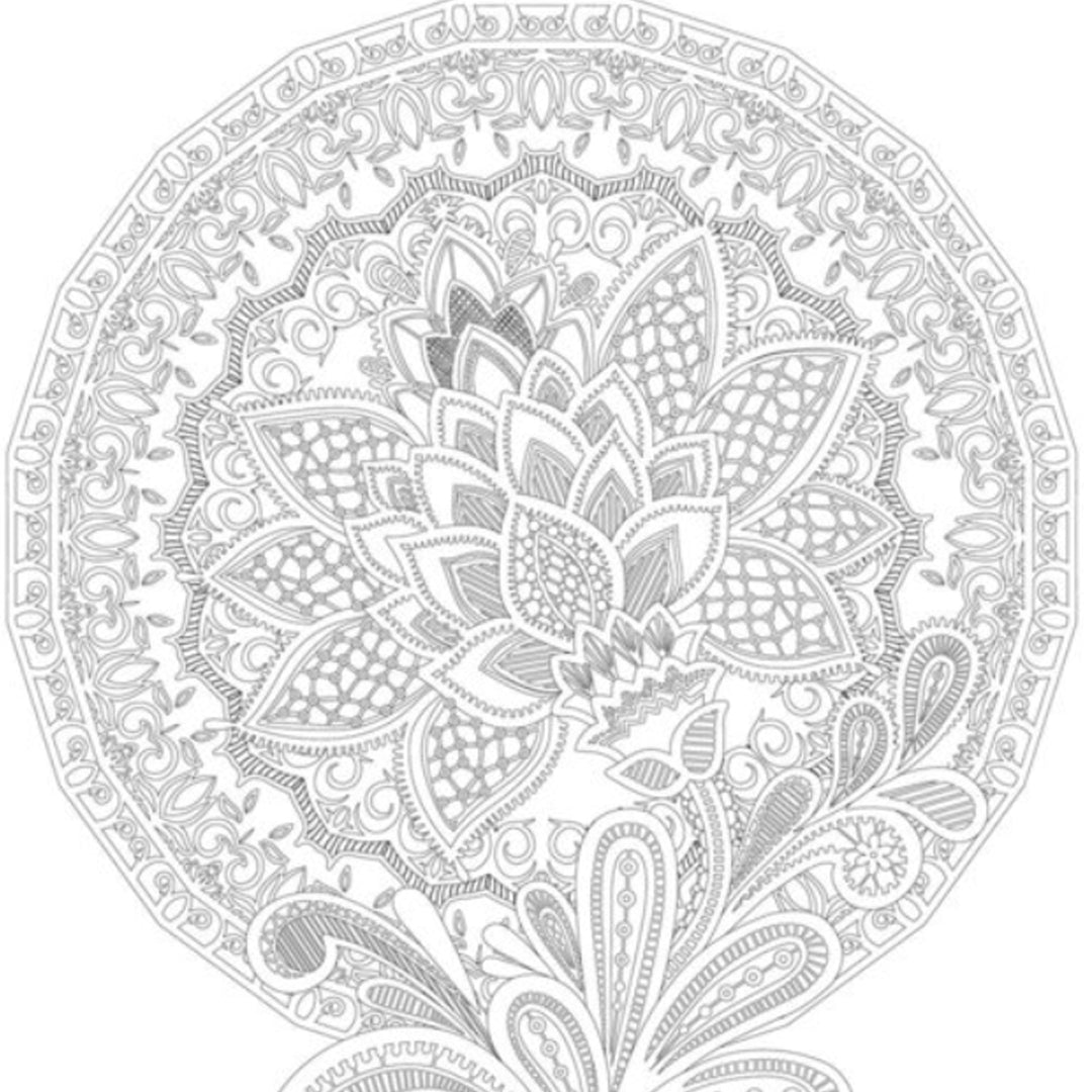 Phoenix Colouring Board Mandala, 25x25 cm