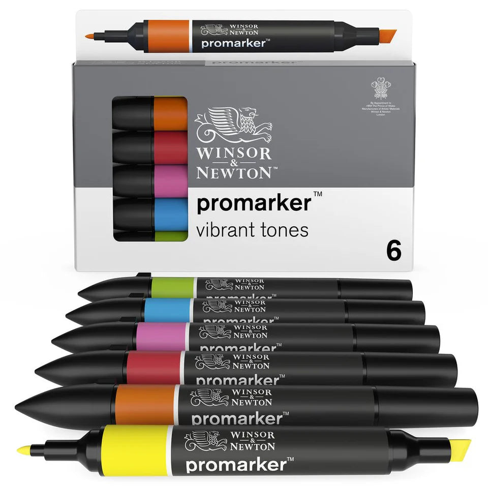 Winsor & Newton Promarker Graphic Marker Vibrant Set, 6 pcs.