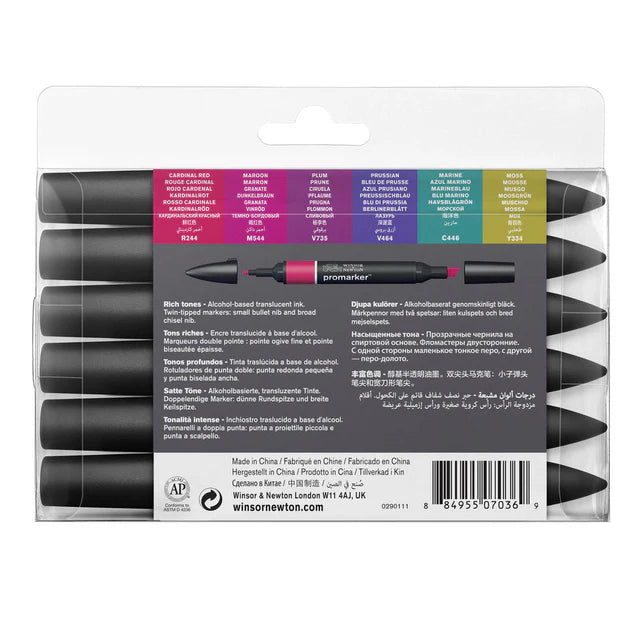 Winsor & Newton Promarker Graphic Marker Rich Set, 6 pcs.