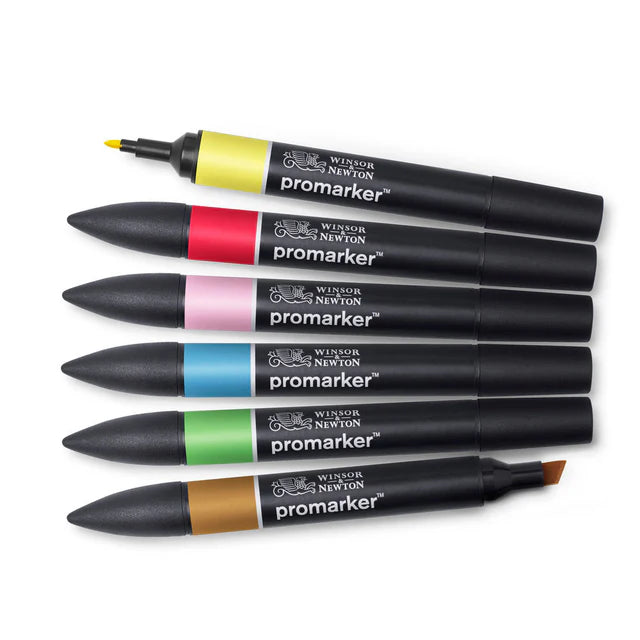 Winsor & Newton Promarker Graphic Marker Mid Tones Set, 6 pcs.