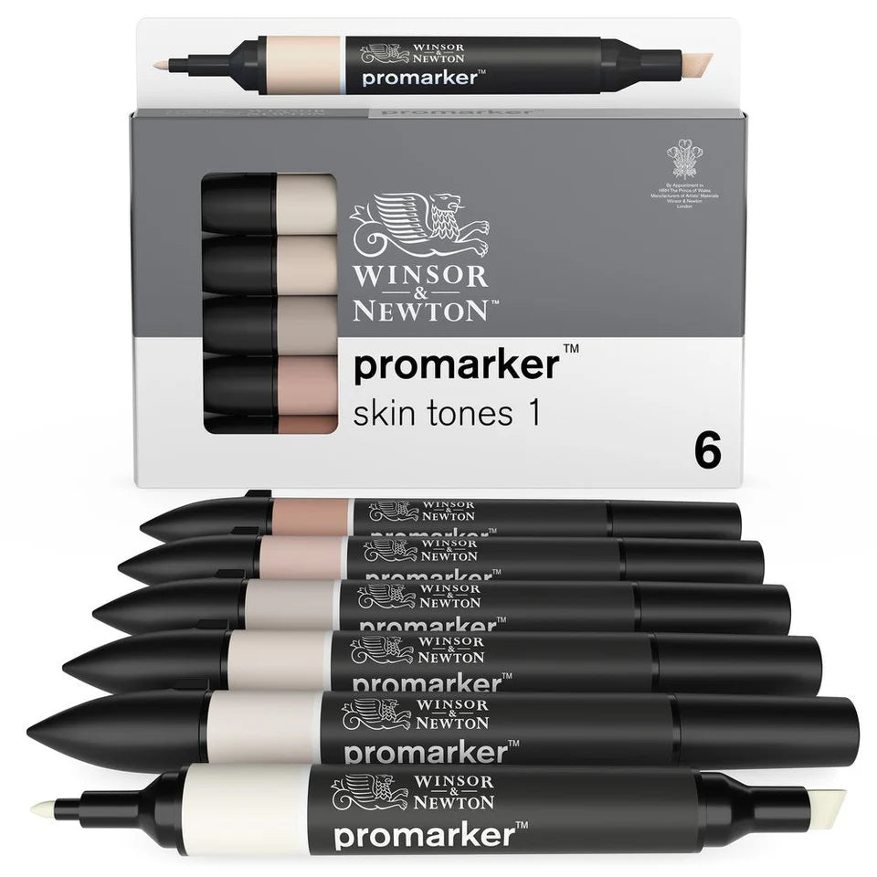 Winsor & Newton Promarker Graphic Marker Skin Tones 1 Set, 6 pcs.