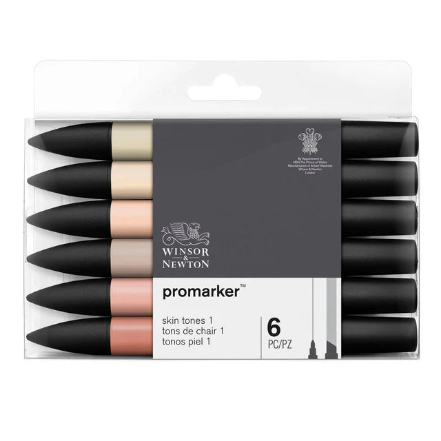 Winsor & Newton Promarker Graphic Marker Skin Tones 1 Set, 6 pcs.