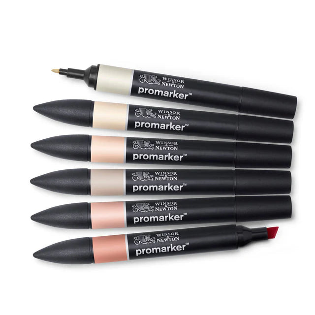 Winsor & Newton Promarker Graphic Marker Skin Tones 1 Set, 6 pcs.