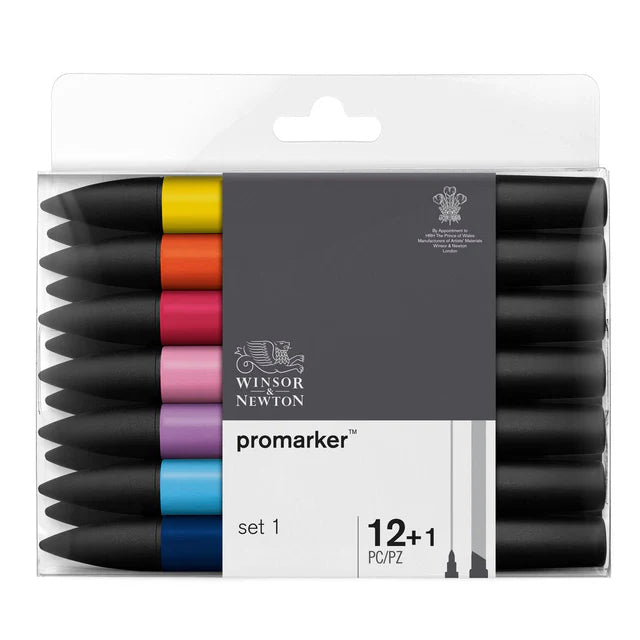 Winsor & Newton Promarker Graphic Marker 12+1 Set 1, 13 pcs.
