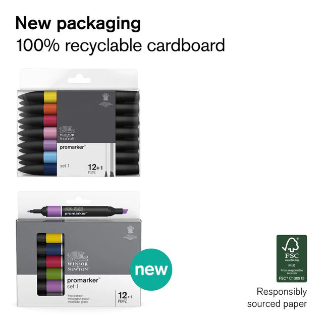 Winsor & Newton Promarker Graphic Marker 12+1 Set 2, 13 pcs.