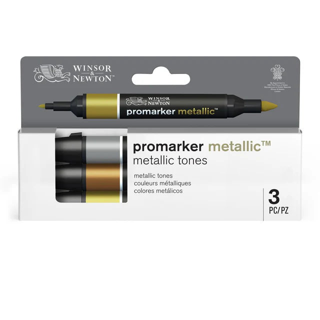 Winsor Newton Promarker Graphic Marker Metallic Set, 3 pcs.