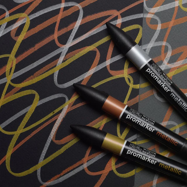 Winsor Newton Promarker Graphic Marker Metallic Set, 3 pcs.