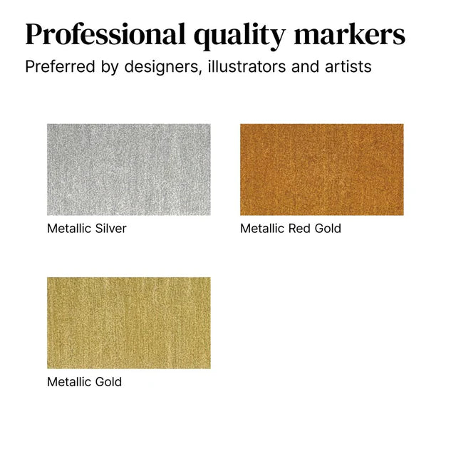 Winsor Newton Promarker Graphic Marker Metallic Set, 3 pcs.