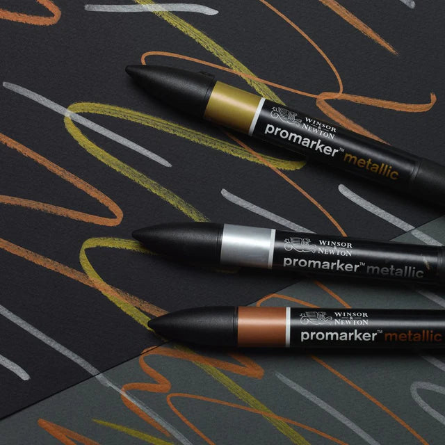 Winsor Newton Promarker Graphic Marker Metallic Set, 3 pcs.