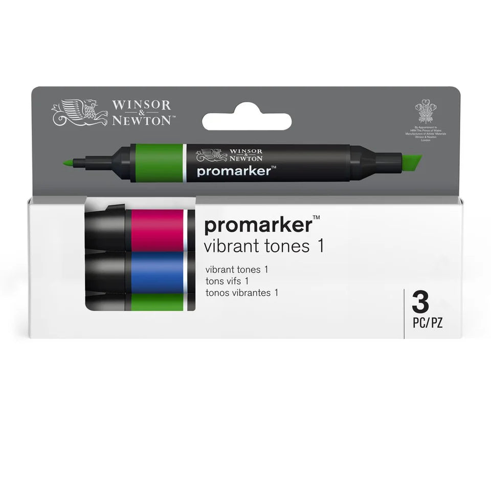 Winsor & Newton Promarker Graphic Marker Vibrant Tones 1 Set, 3 pcs.