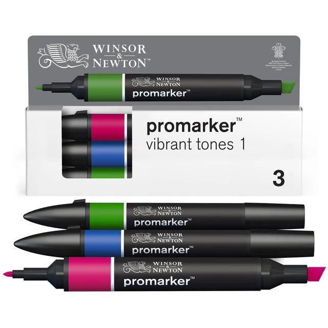 Winsor & Newton Promarker Graphic Marker Vibrant Tones 1 Set, 3 pcs.