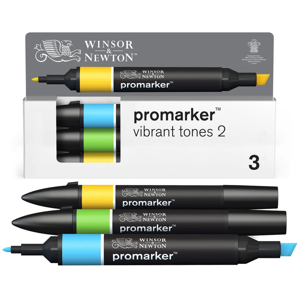 Winsor & Newton Promarker Graphic Marker Vibrant Tones 2 Set, 3 pcs.