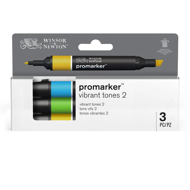 Winsor & Newton Promarker Graphic Marker Vibrant Tones 2 Set, 3 pcs.