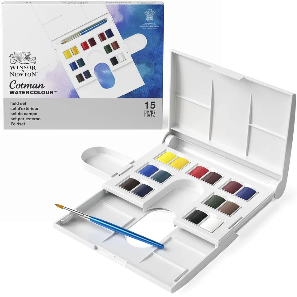 Winsor & Newton Cotman Field Travel Set, 14 Half-Pans