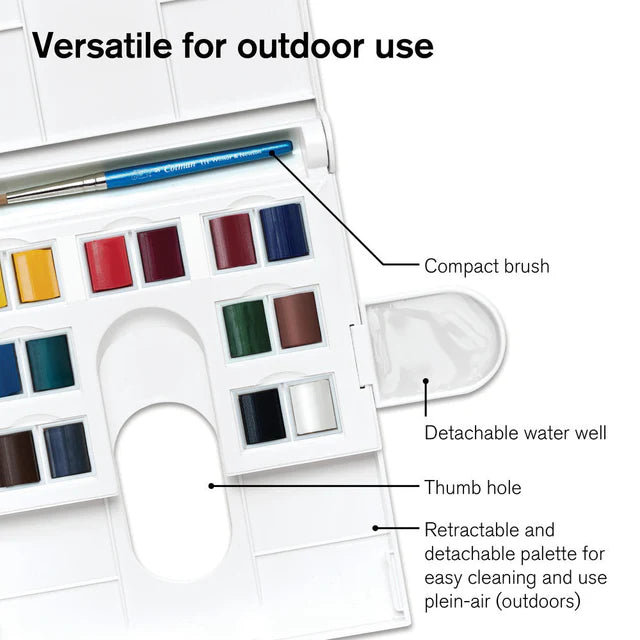 Winsor & Newton Cotman Field Travel Set, 14 Half-Pans