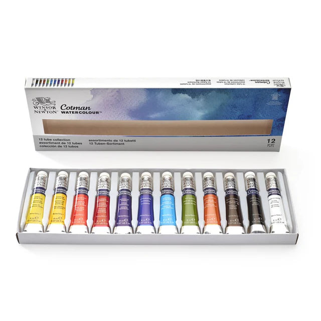 Winsor & Newton Cotman Watercolour Set, 12x8 ml