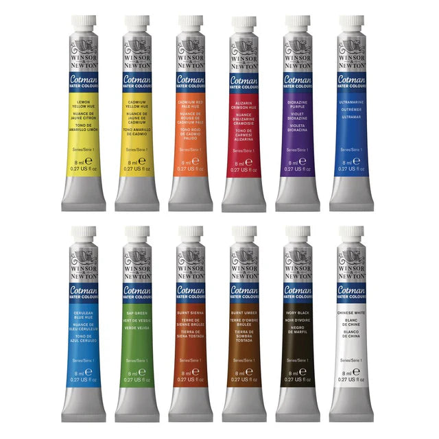 Winsor & Newton Cotman Watercolour Set, 12x8 ml
