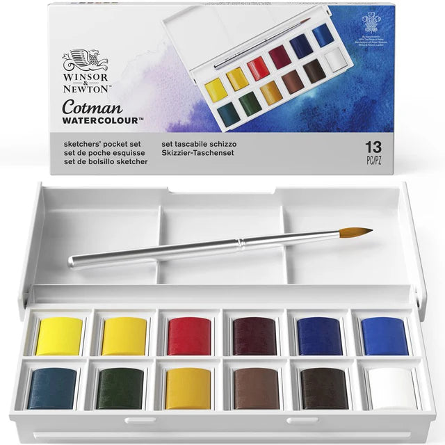 Winsor & Newton Cotman Sketchers' Pocket Set, 12 Half-Pans