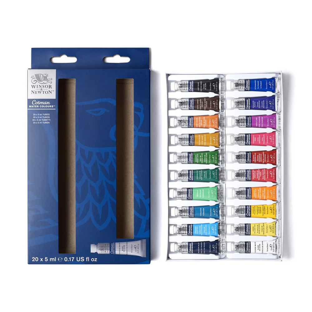 Winsor & Newton Cotman Watercolour Set, 20x5 ml