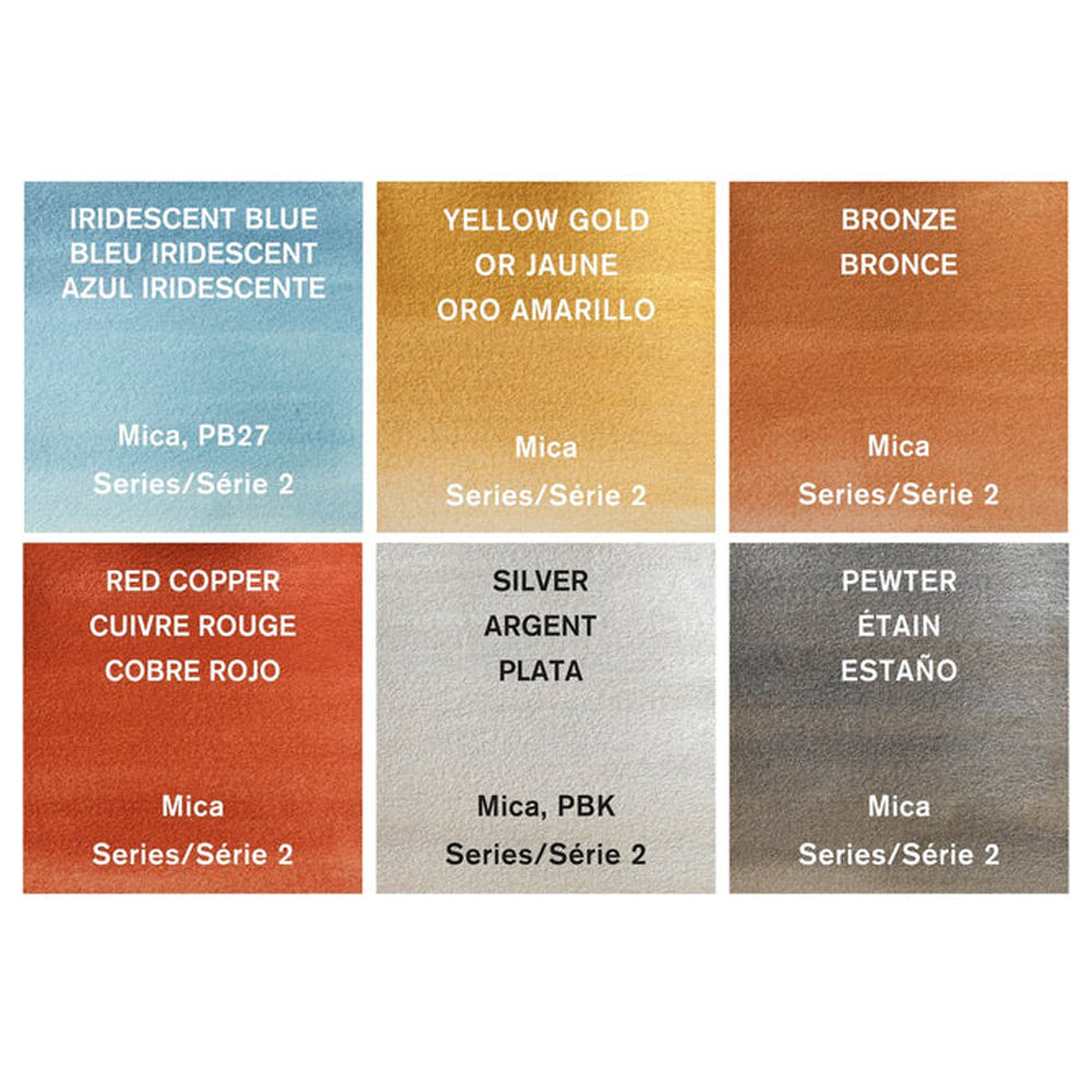 Winsor & Newton Cotman Metallic Watercolour Set, 6x8 ml