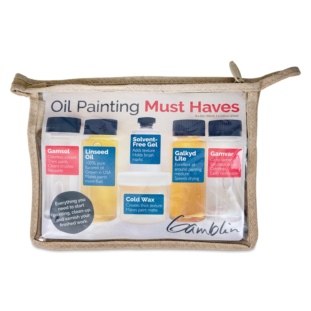 Gamblin Oil Painting Must Have Mediums Set, 6 pcs.