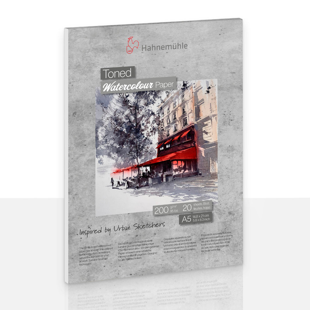Hahnemühle Toned Grey Watercolour Paper Pad, 15 Sheets, 300 gsm