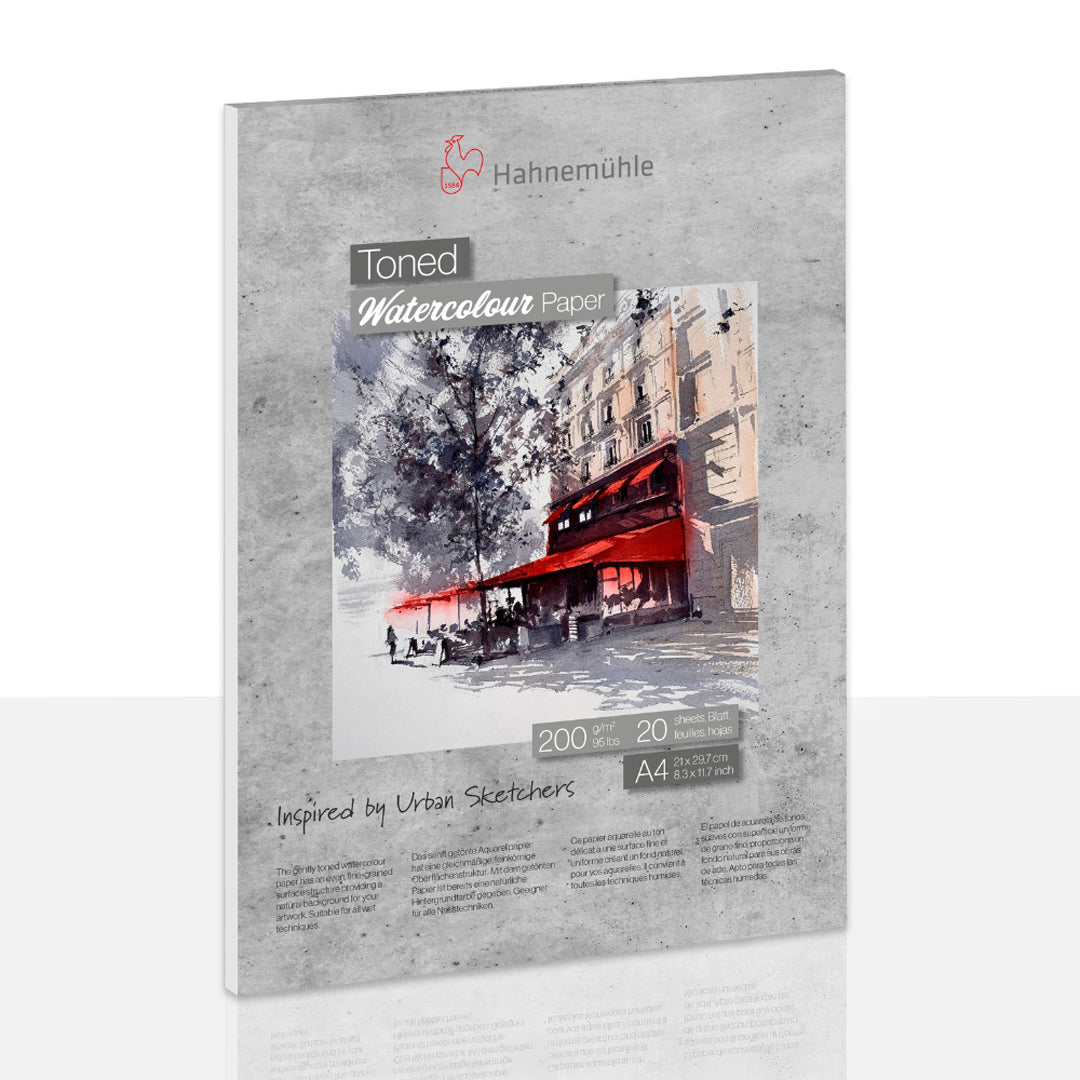 Hahnemühle Toned Grey Watercolour Paper Pad, 15 Sheets, 300 gsm
