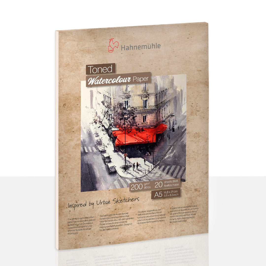 Hahnemühle Toned Beige Watercolour Paper Pad, 15 Sheets, 300 gsm
