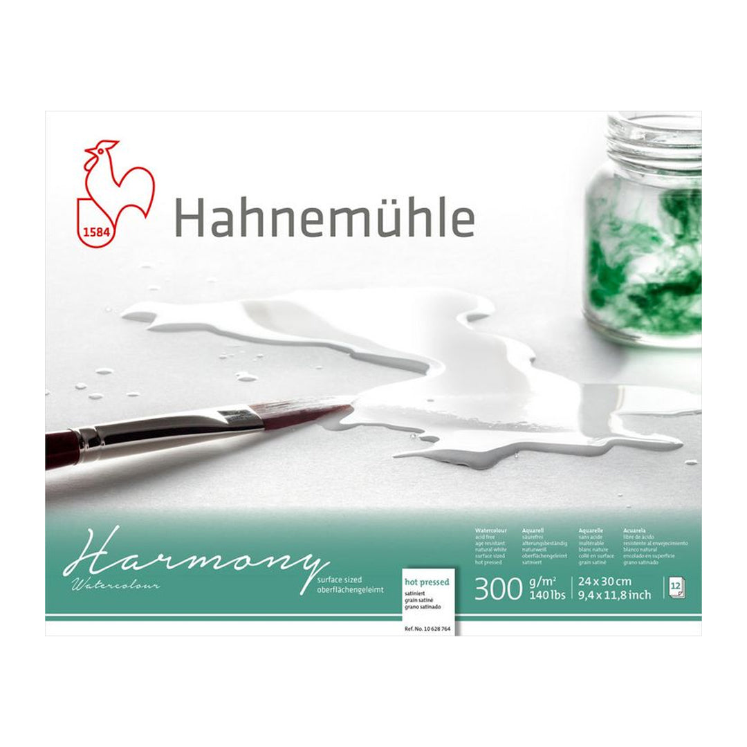 Hahnemühle Harmony Watercolour Paper Block, 12 Sheets, 300 gsm