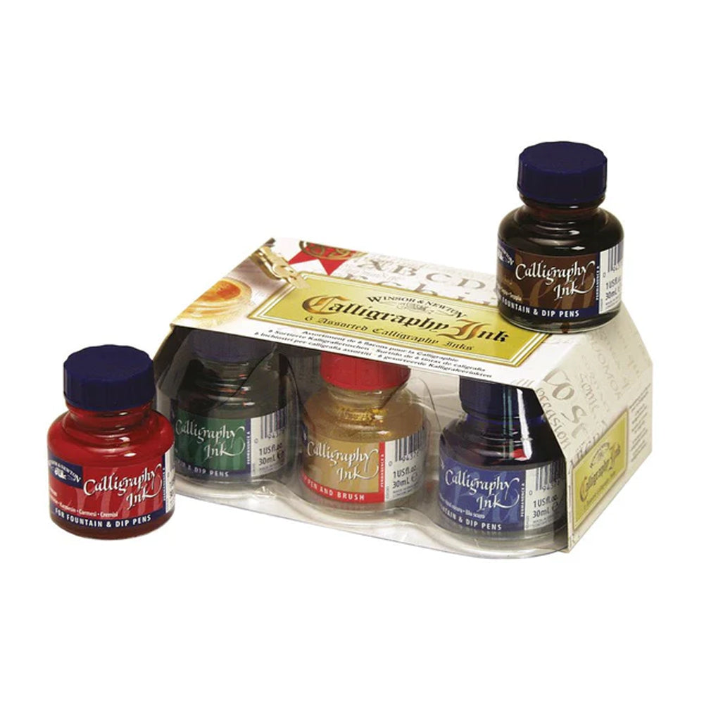 Winsor & Newton Calligraphy Ink Set, 6x30 ml
