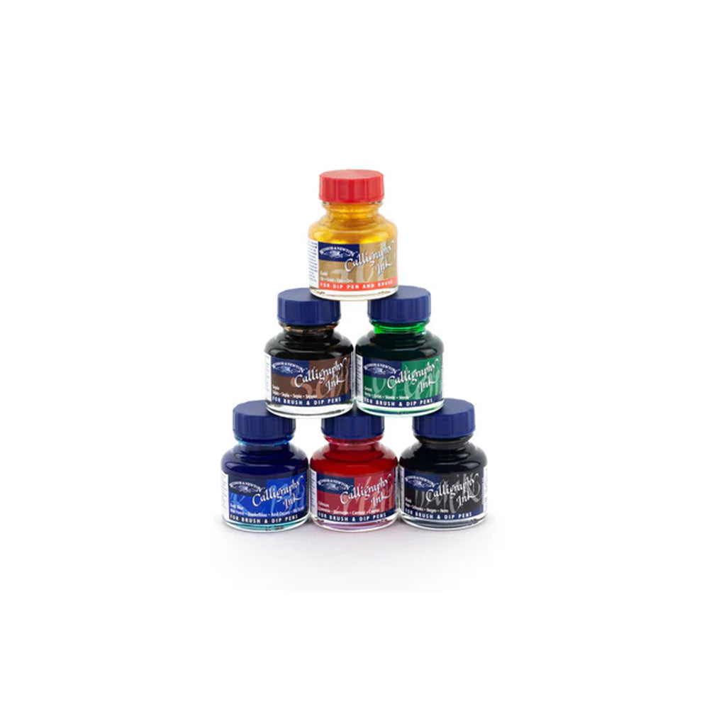 Winsor & Newton Calligraphy Ink Set, 6x30 ml