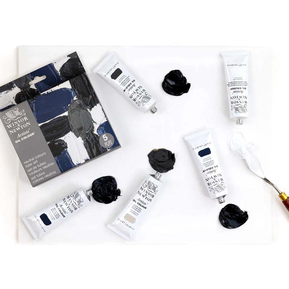 Winsor & Newton Artists' Oil Colour Neutral Set, 5x37 ml