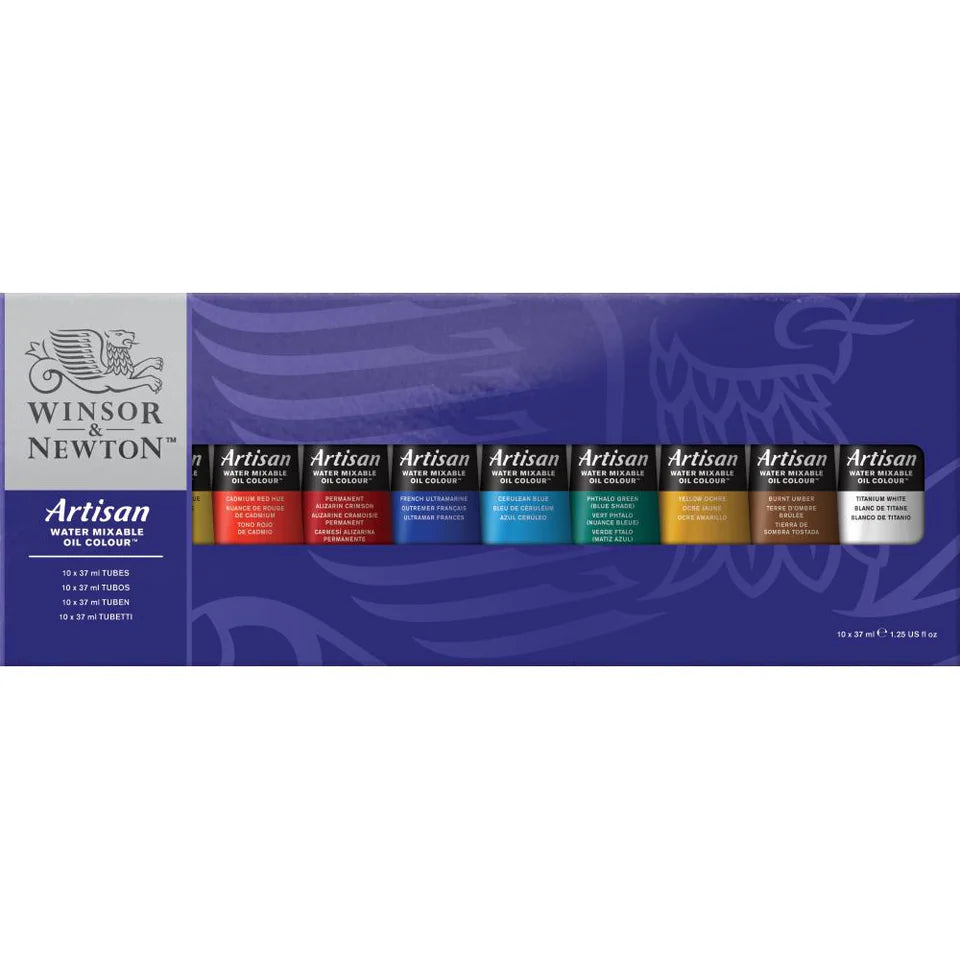 Winsor & Newton Artisan Water Mixable Oil Colour Set, 10x37 ml