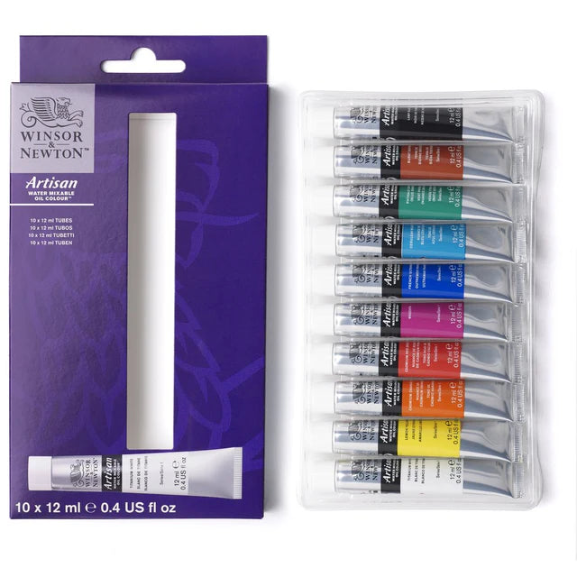 Winsor & Newton Artisan Water Mixable Oil Colour Set, 10x12 ml