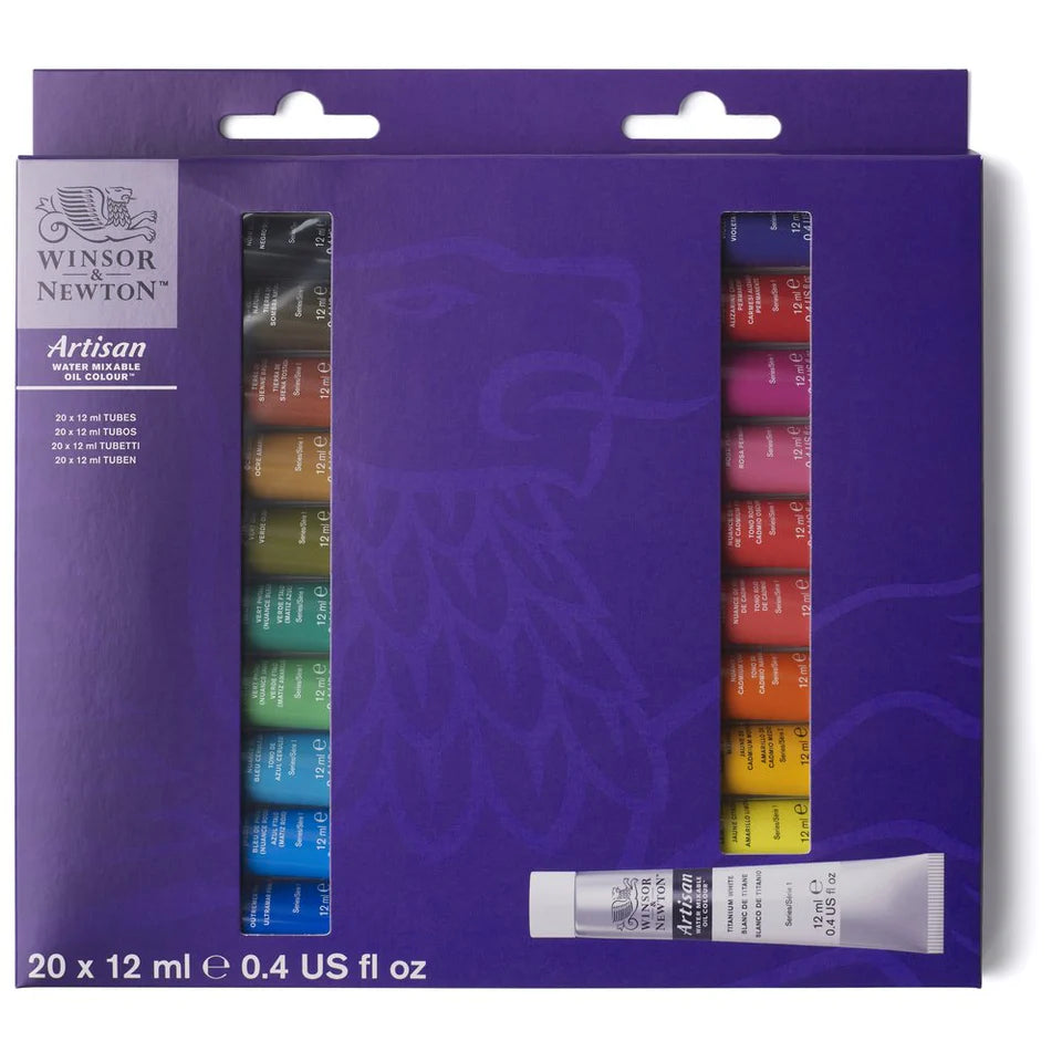 Winsor & Newton Artisan Water Mixable Oil Colour Set, 20x12 ml