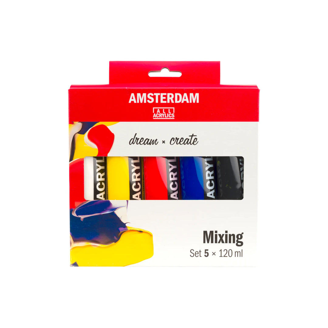 Amsterdam Acrylic Paint Set, 5x120 ml