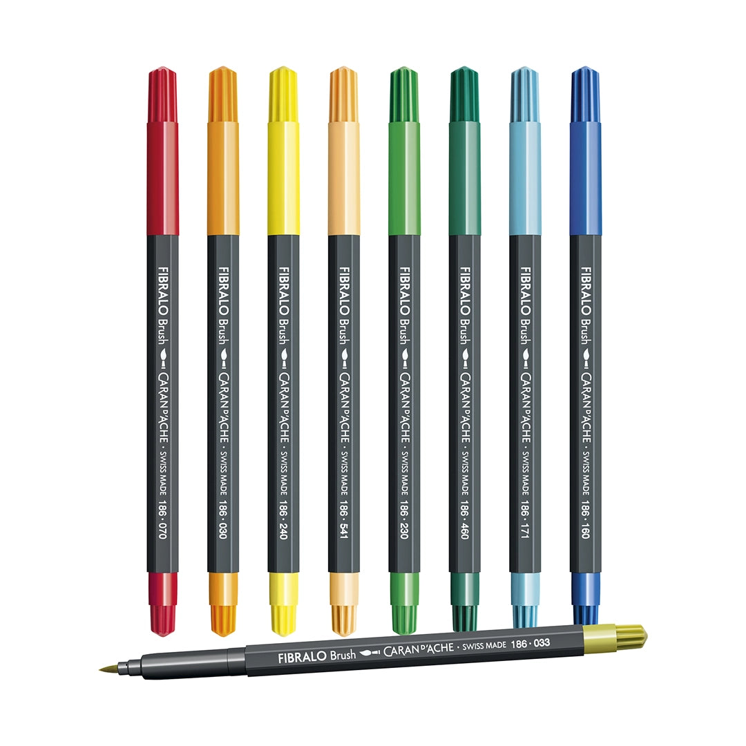 Caran d'Ache FIBRALO™ Water-Soluble Brush Pens