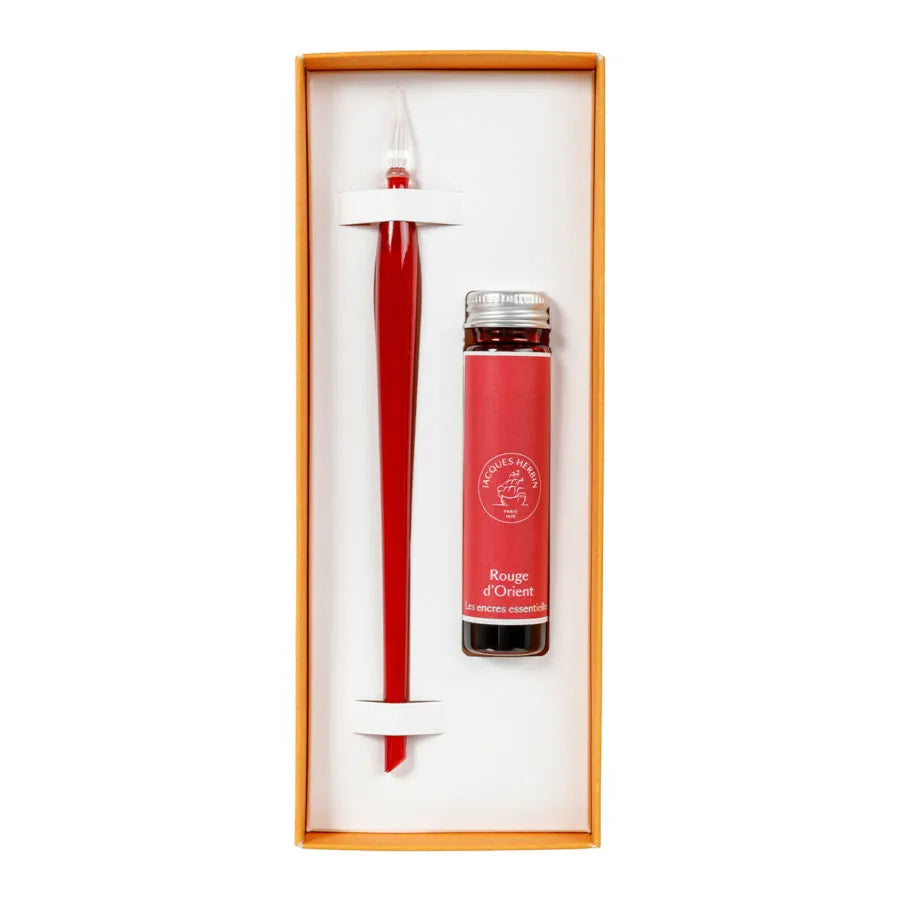 Jacques Herbin Prestige Glass Nib Pen and Ink Case