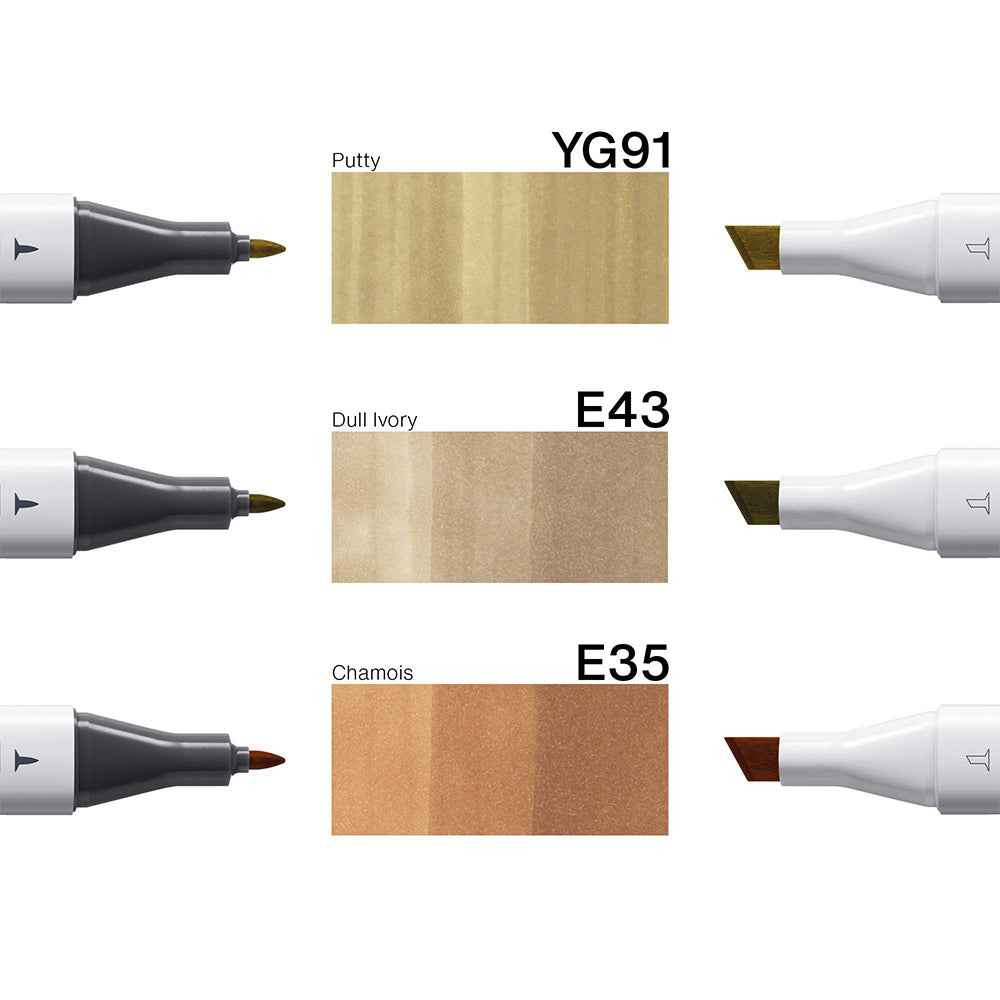Copic Classic Designer Collection Pale Wood Tints, Set of 3