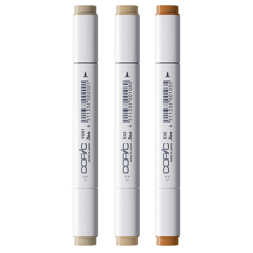 Copic Classic Designer Collection Pale Wood Tints, Set of 3