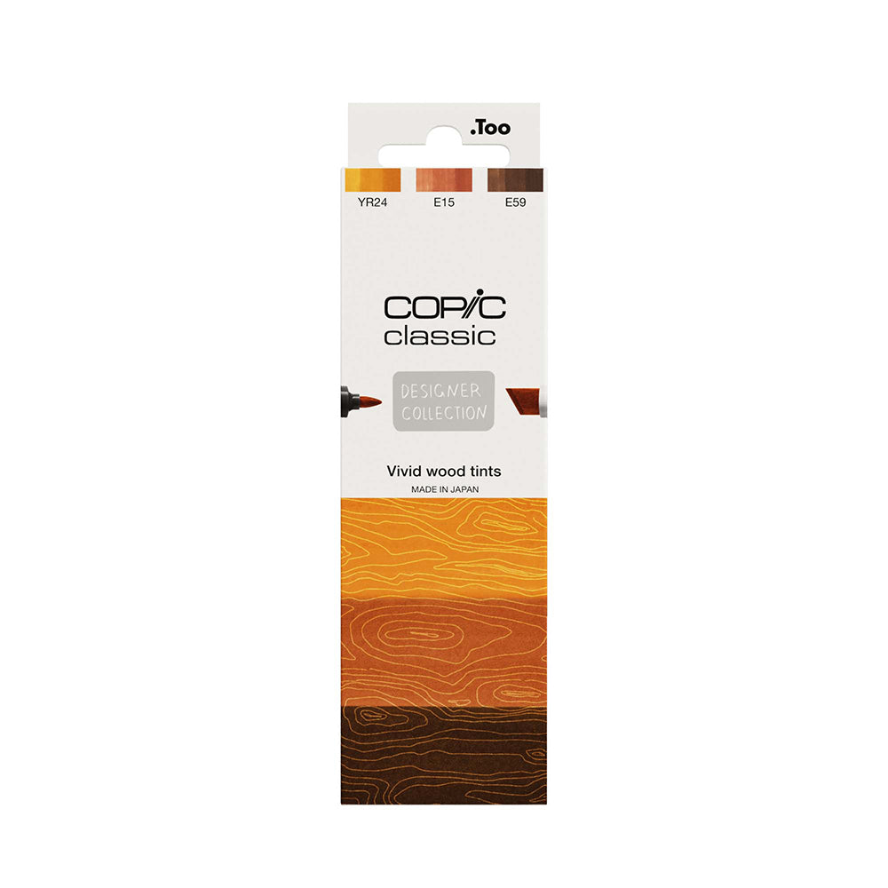 Copic Classic Designer Collection Vivid Wood Tints, Set of 3