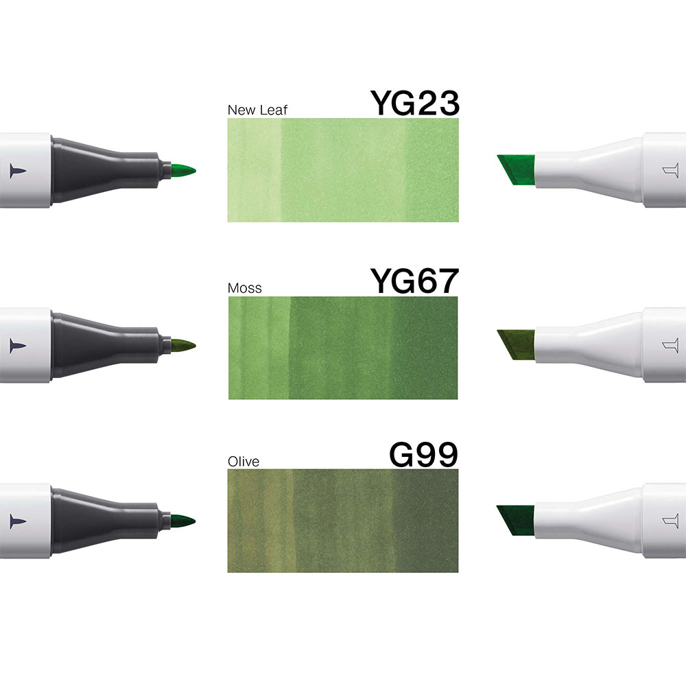 Copic Classic Designer Collection Summer Leaf Tints, Set of 3