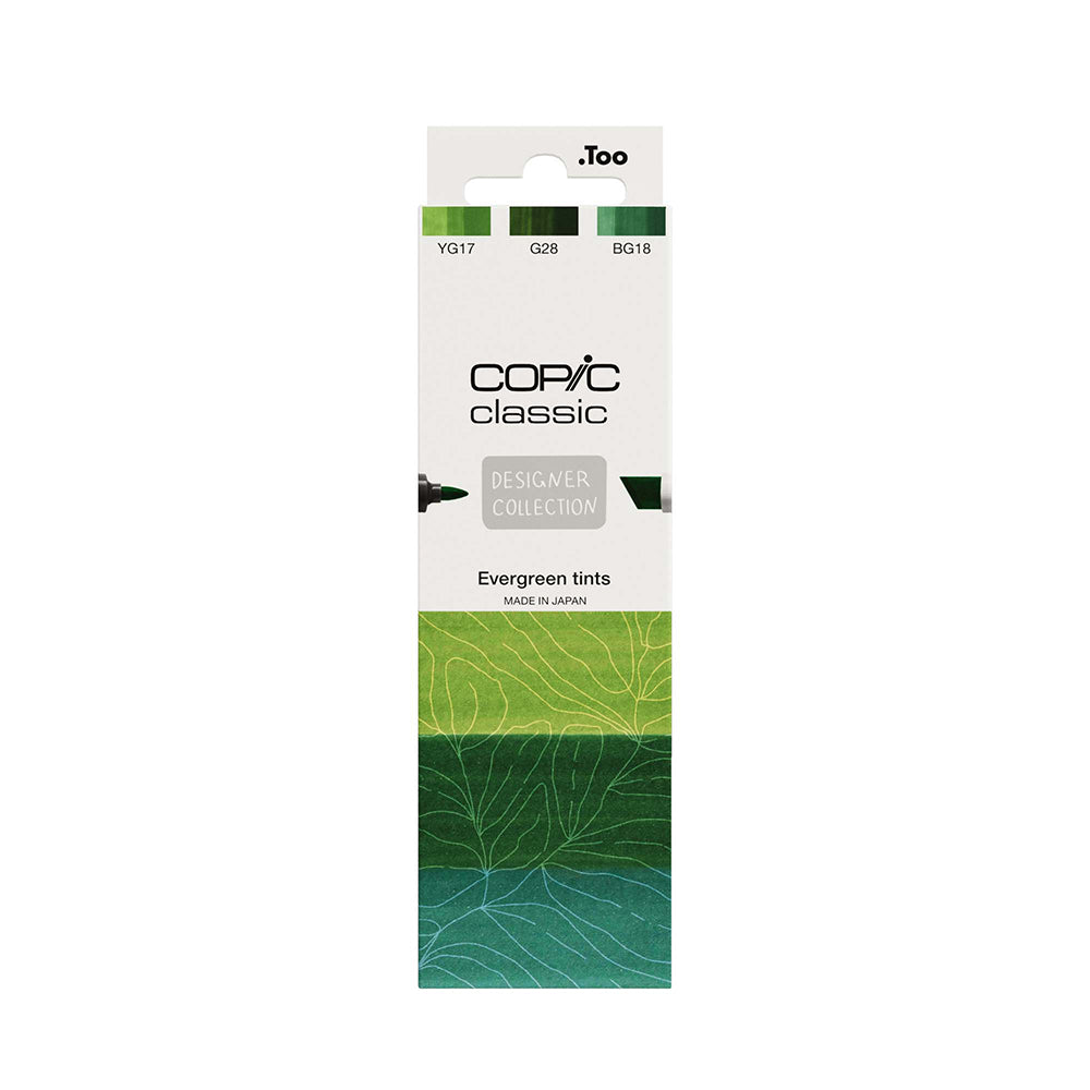 Copic Classic Designer Collection Evergreen Tints, Set of 3