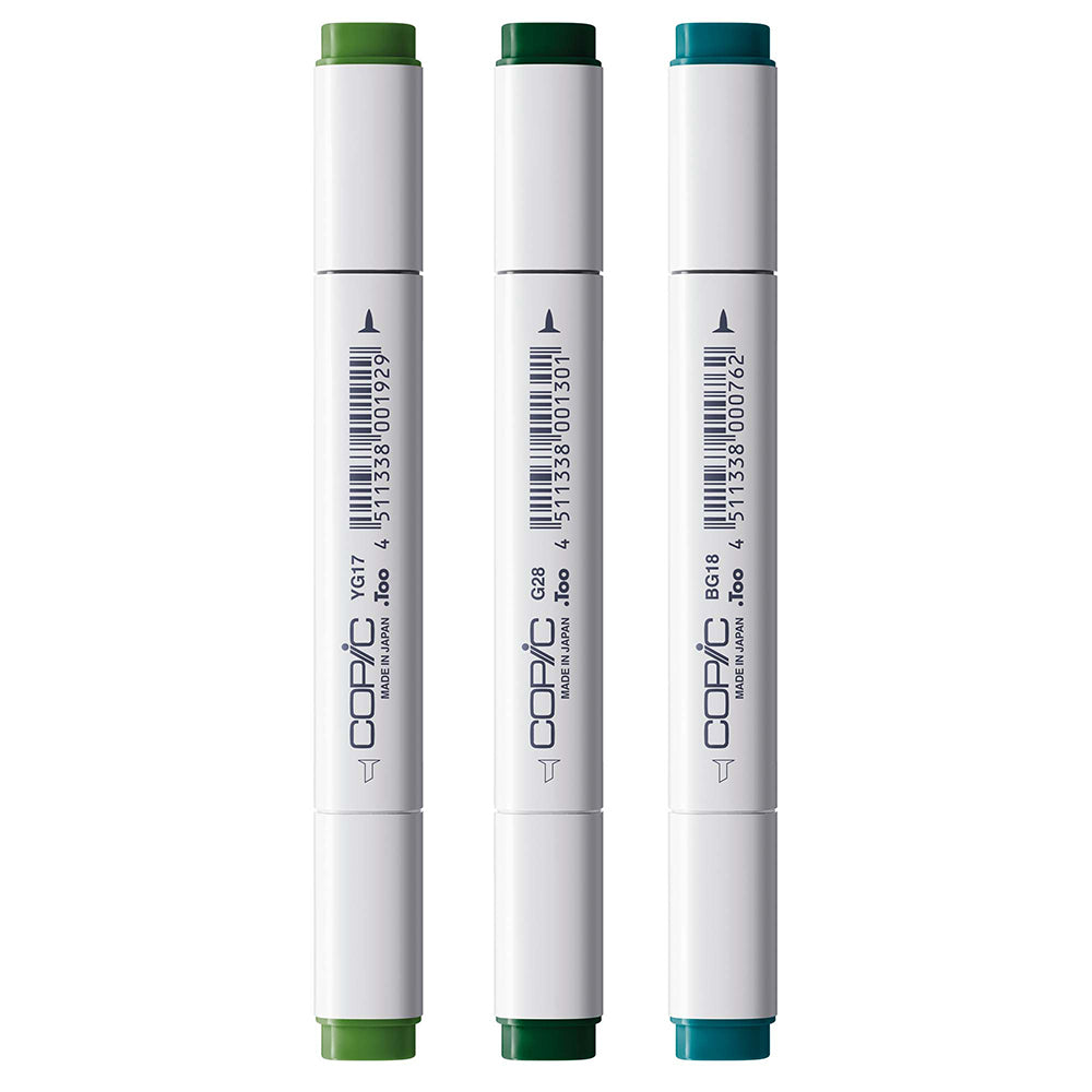 Copic Classic Designer Collection Evergreen Tints, Set of 3