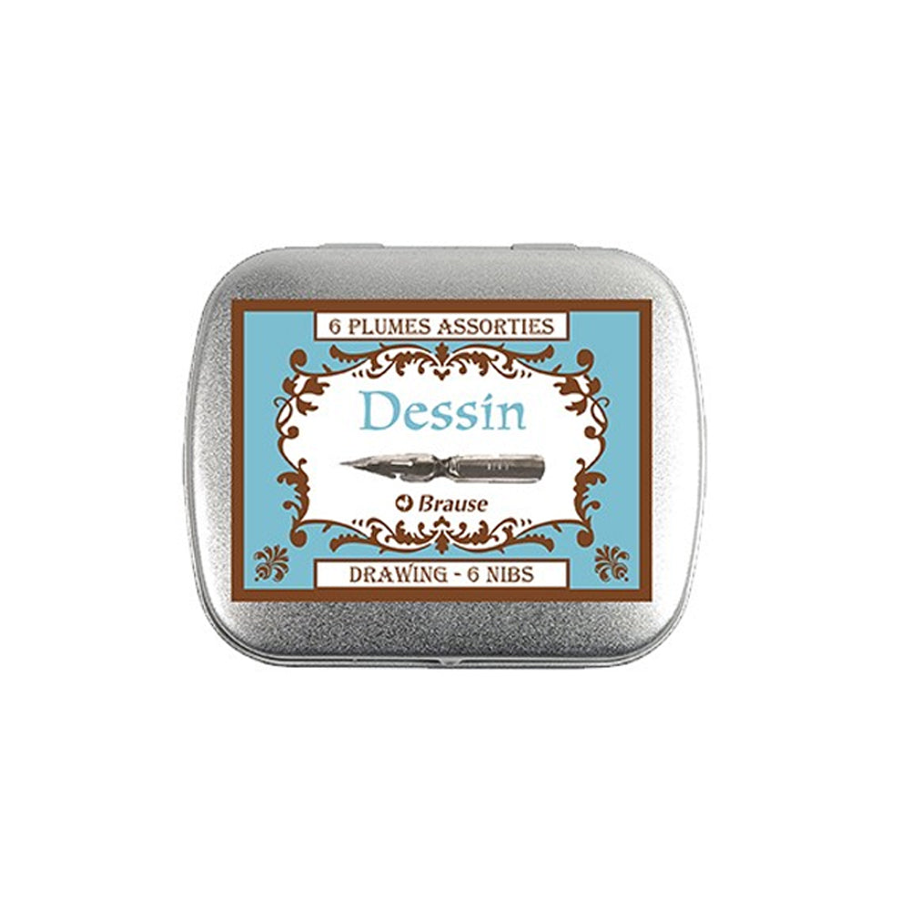 Brause Box of 6 Metal Drawing Nibs