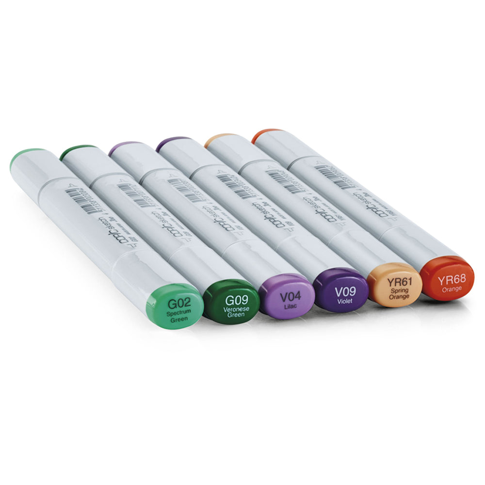 Copic Sketch Set Secondary Tones, 6 pcs.
